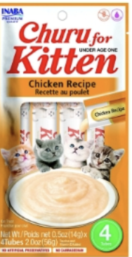 INABA Churu Purees Kitten Chicken 4 pk